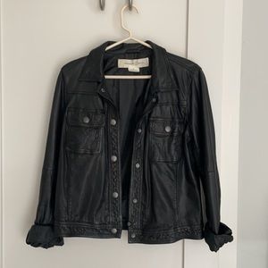 Treasure & Bond - Blk leather jacket, like new!